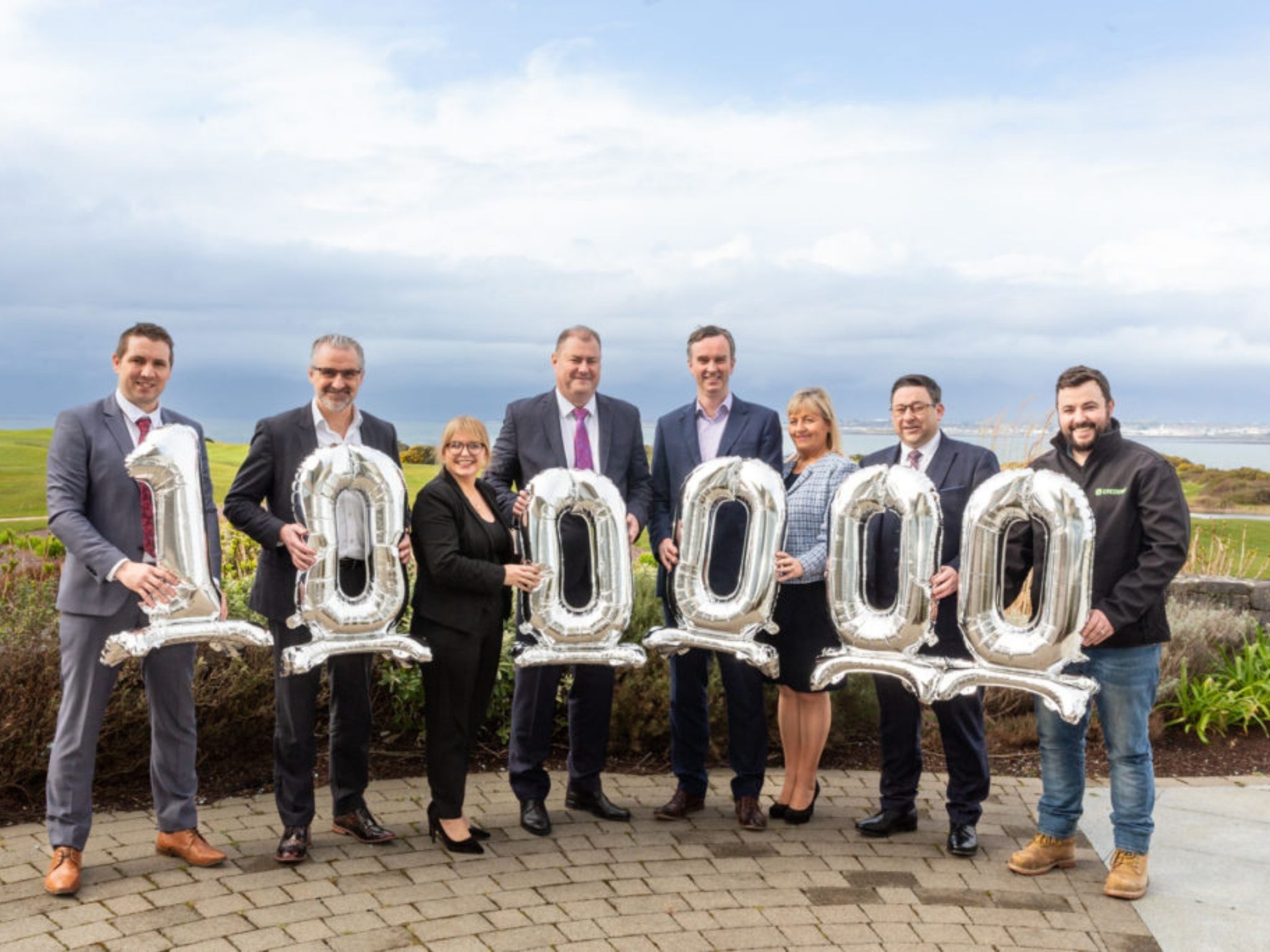 connacht hospitality group board holding 100,000 balloons